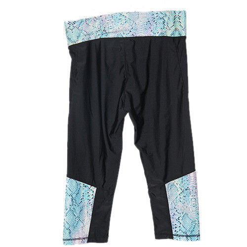 Elastic Waist Soft Yoga Pants , Workout Yoga Pants With Flared Bottom